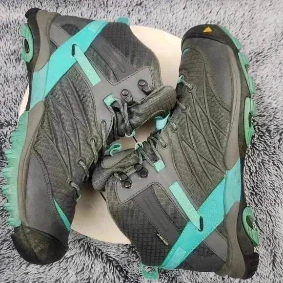 KEEN Magnet  Pool Green MARSHALL MID WP Short Lace up BOOTS Womens US 10.5 - Picture 6 of 9